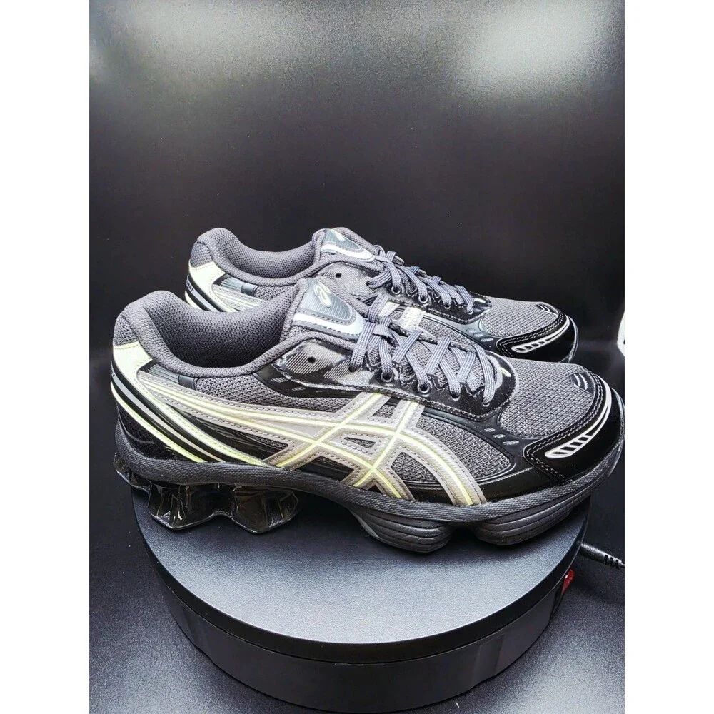ASICS GEL-KINETIC FLUENT Low Top Lace-Up Sneaker Graphite/Yellow 8 MEN/9.5 WOMEN